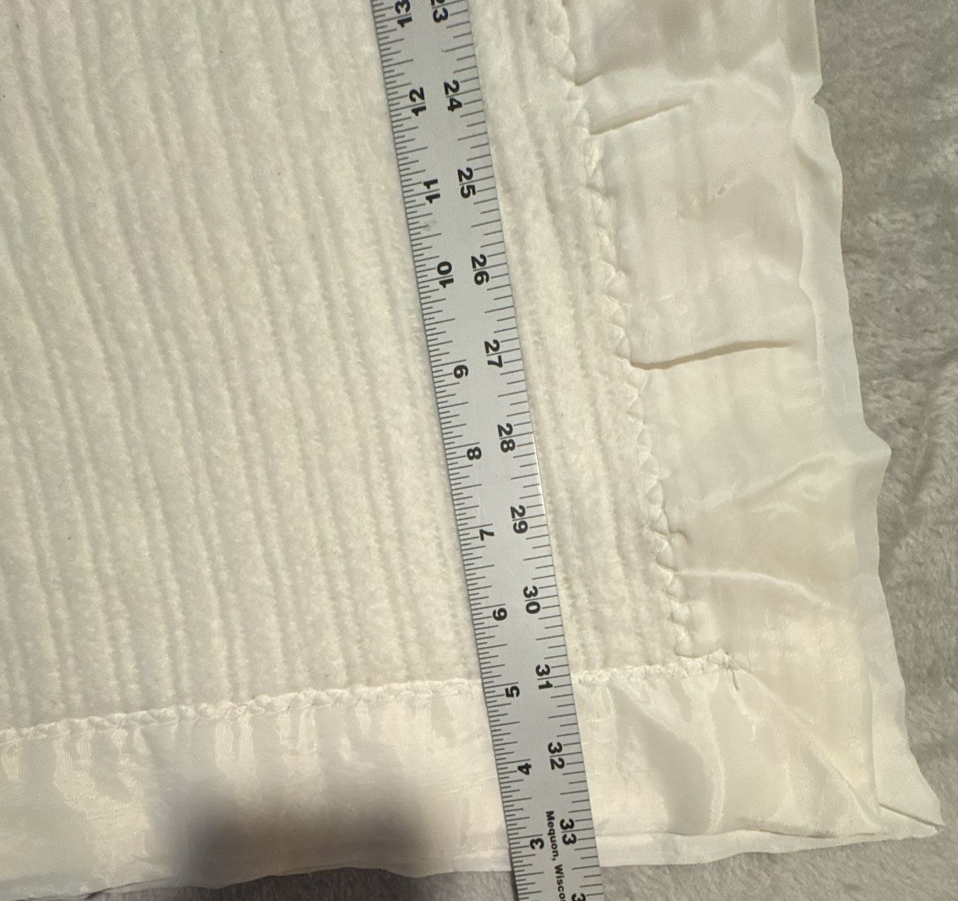 Beacon Manufacturing Company Vintage Baby Blanket White Satin Trim baby cottage core 6