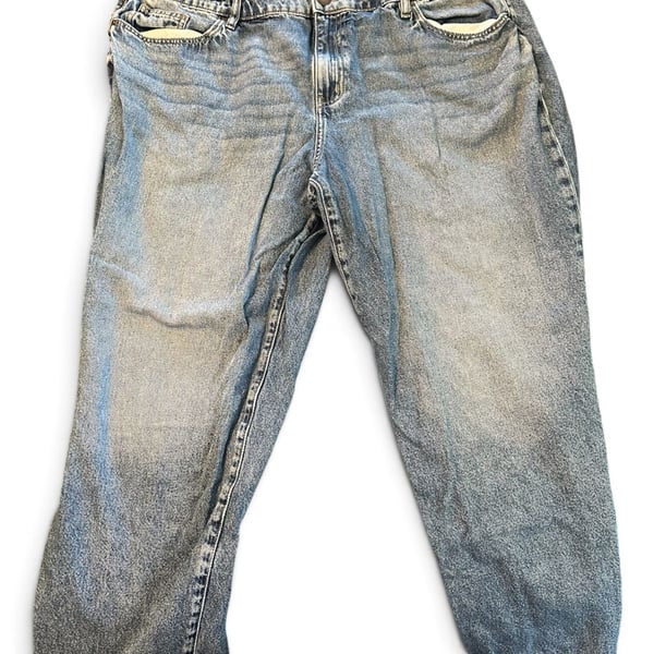 Lane Bryant Boyfriend Jeans Size 20 Mid-Rise Blue Denim