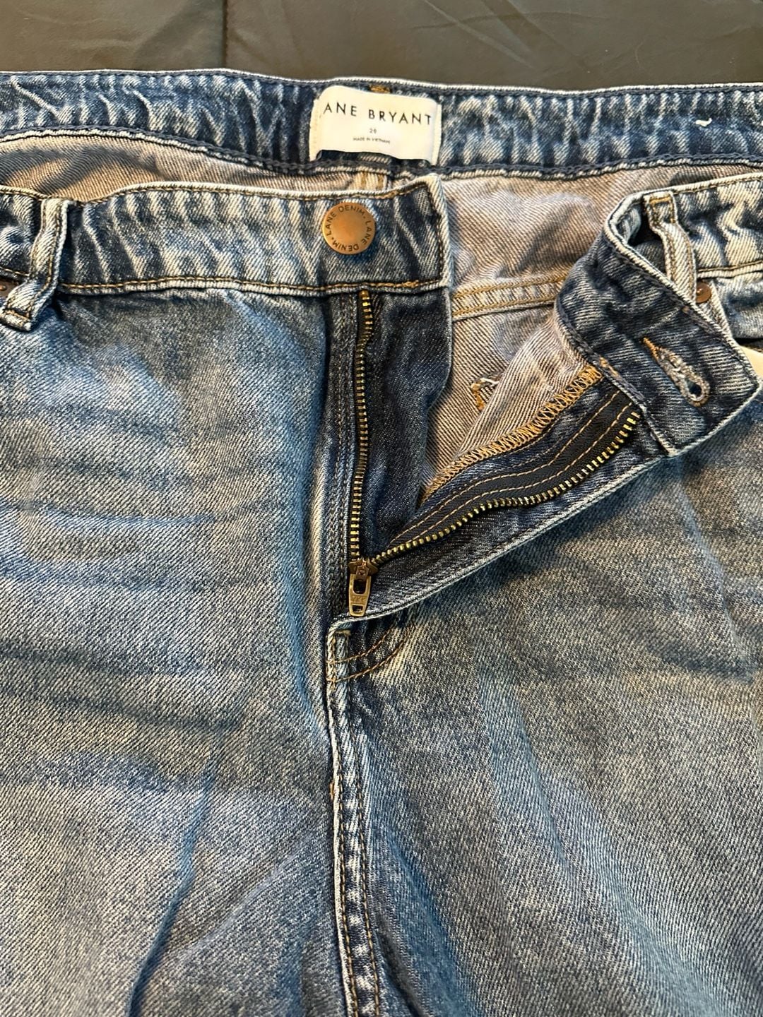Lane Bryant Boyfriend Jeans Size 20 Mid-Rise Blue Denim 10