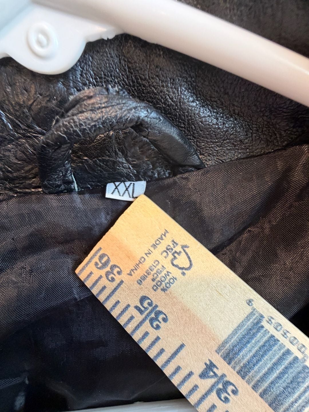 Vintage Patchwork Leather Bomber Jacket Size XXL Black 3