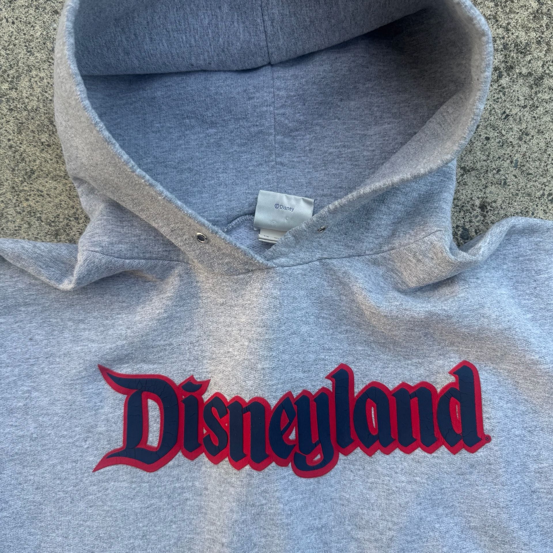Disney Disneyland Resort Hoodie Size XL Gray Red Blue Graphic 4