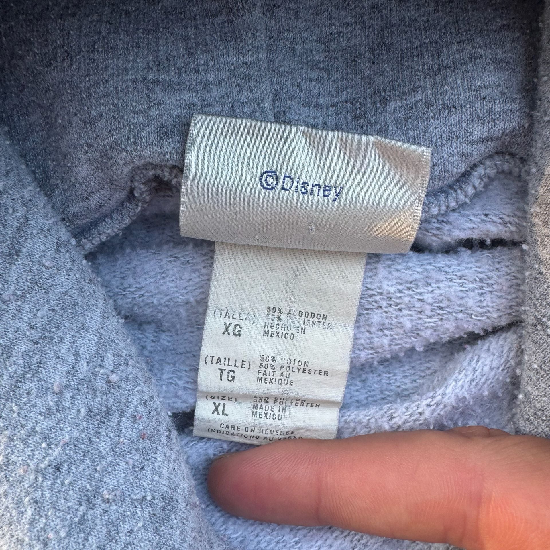 Disney Disneyland Resort Hoodie Size XL Gray Red Blue Graphic 7