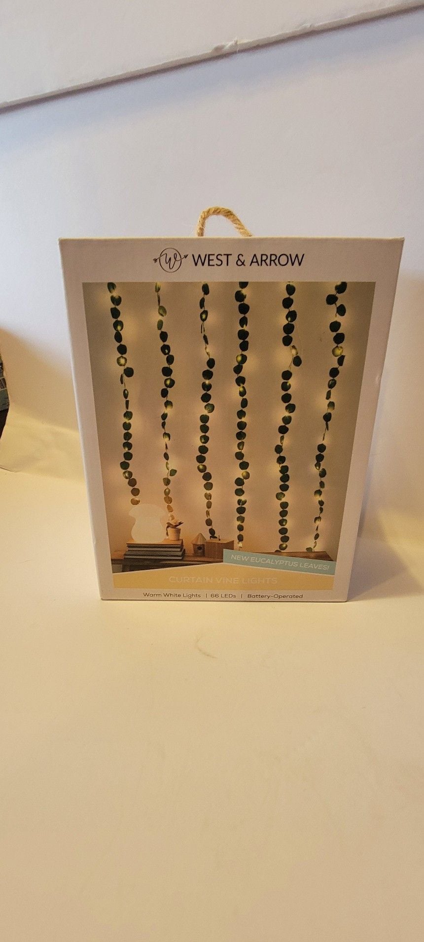 West & Arrow Eucalyptus Curtain Vine Lights Warm White 66 LEDs 2