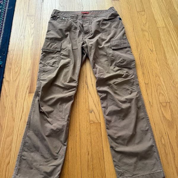 L.L. Bean Cargo Pants Size 38x34 Brown Cotton Nylon Hiking