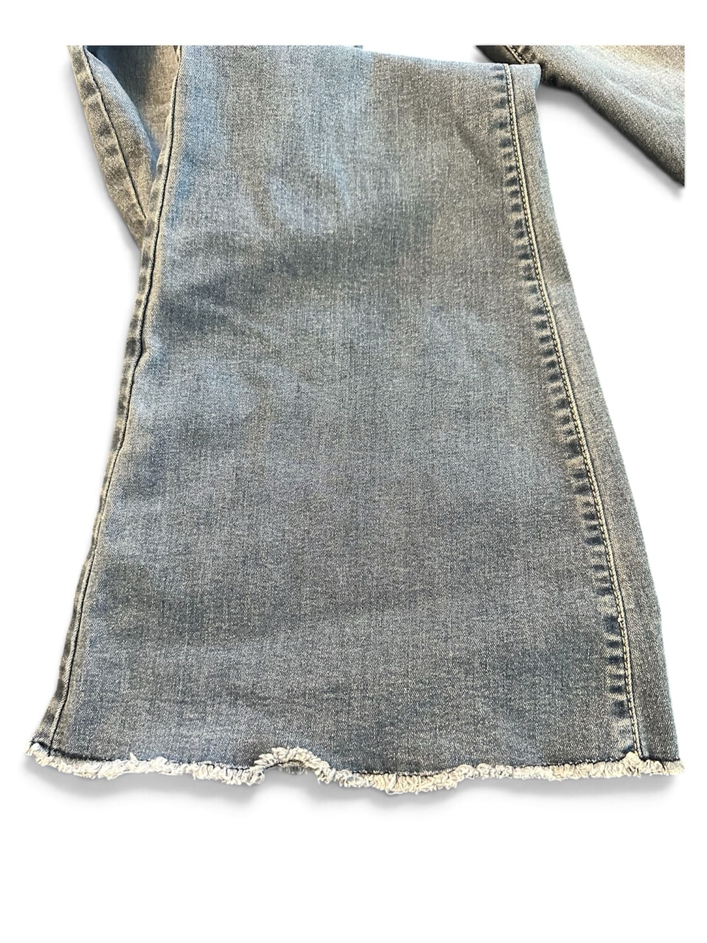 Fashion Nova Flare Jeans Size 14 Blue Denim Raw Hem 10