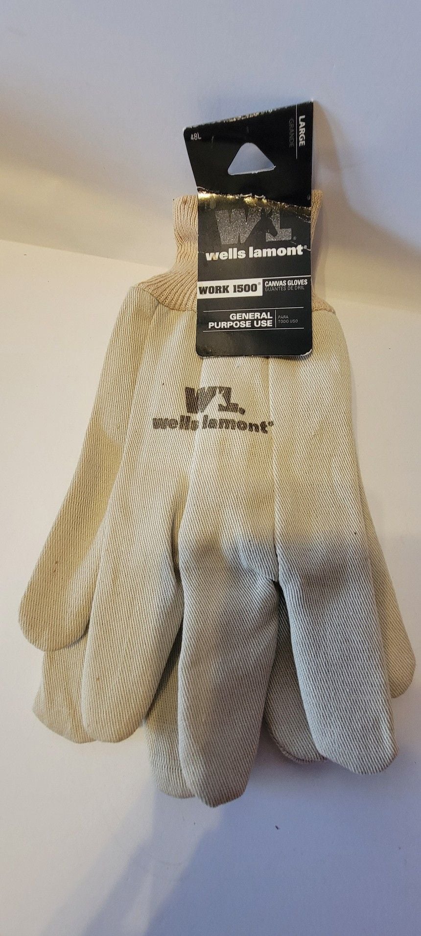 Wells Lamont Work 1500 Canvas Gloves Large General Purpose 1
