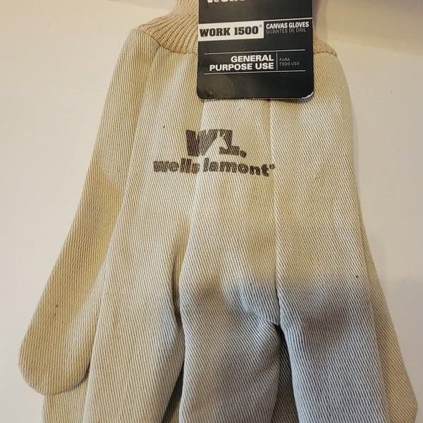 Wells Lamont Work 1500 Canvas Gloves Large General Purpose
