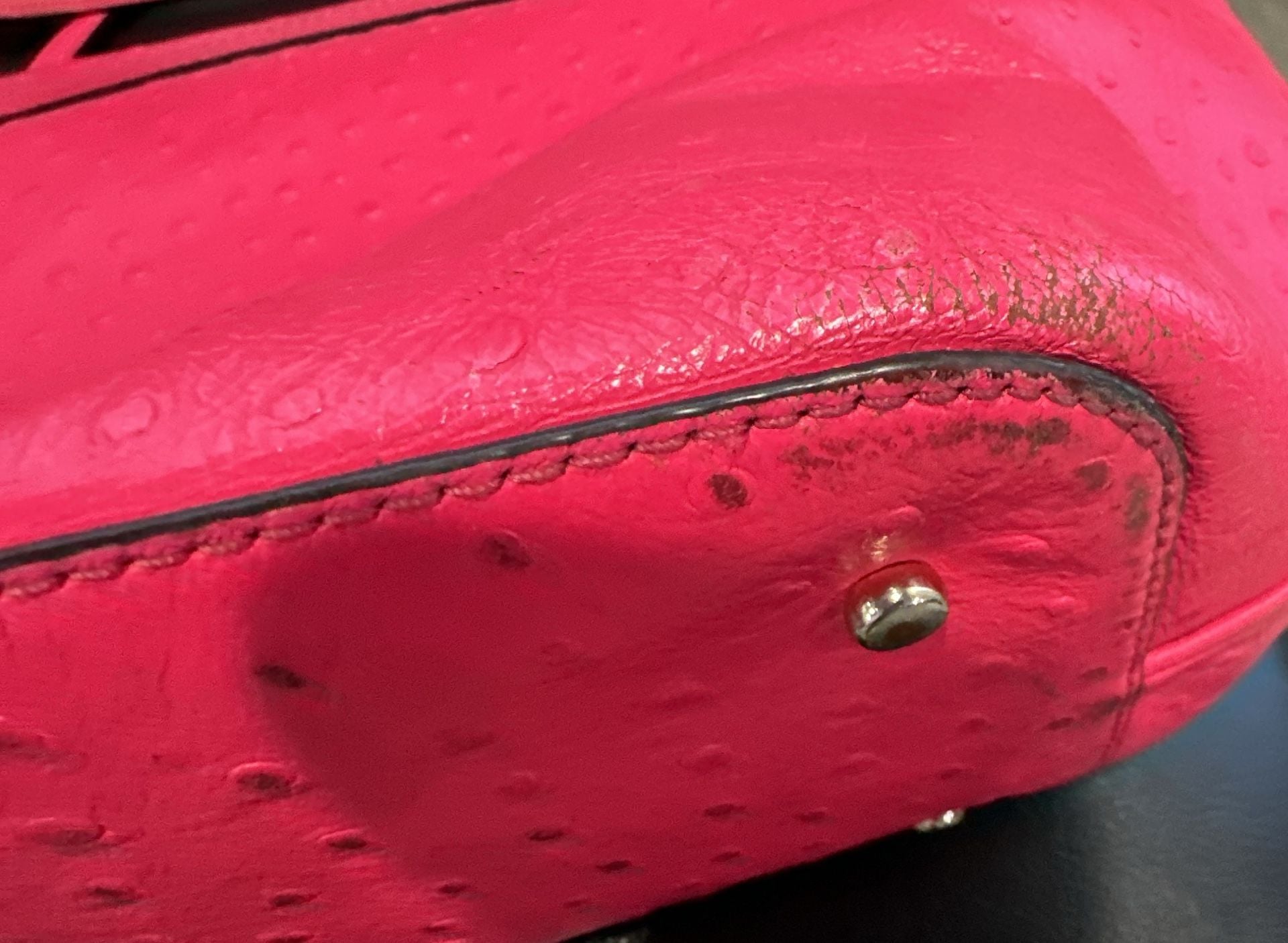 Kate Spade Valencia Road Harmony Large Ostrich Tote Pink 8