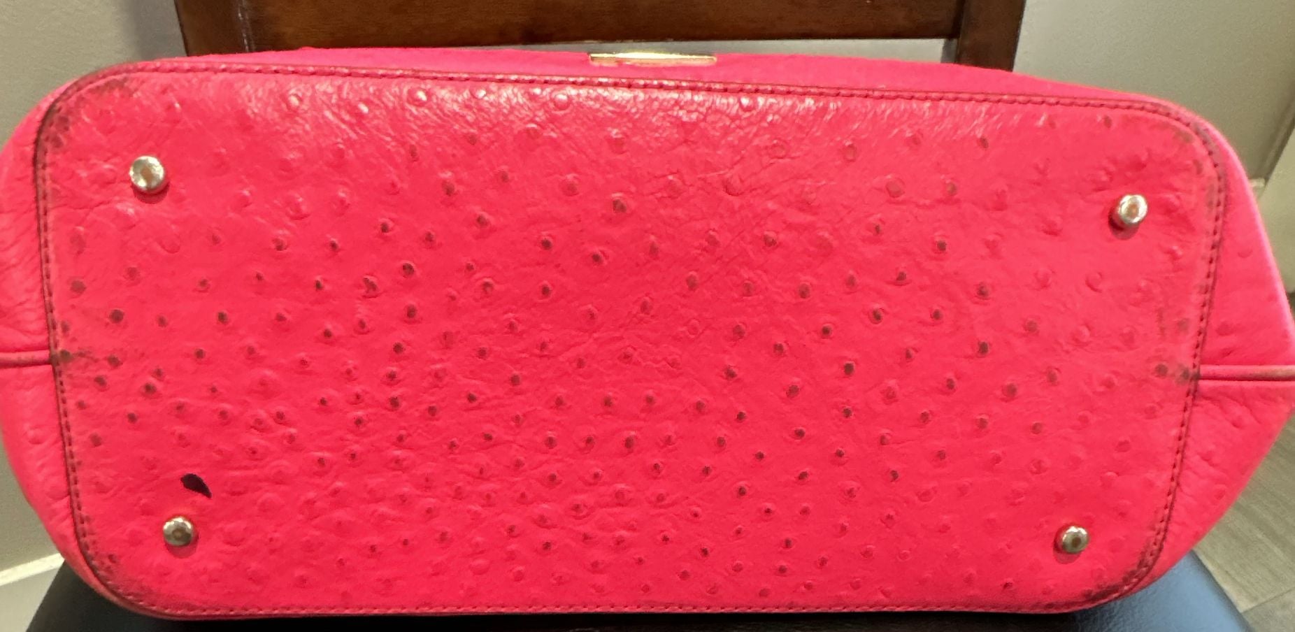 Kate Spade Valencia Road Harmony Large Ostrich Tote Pink 7