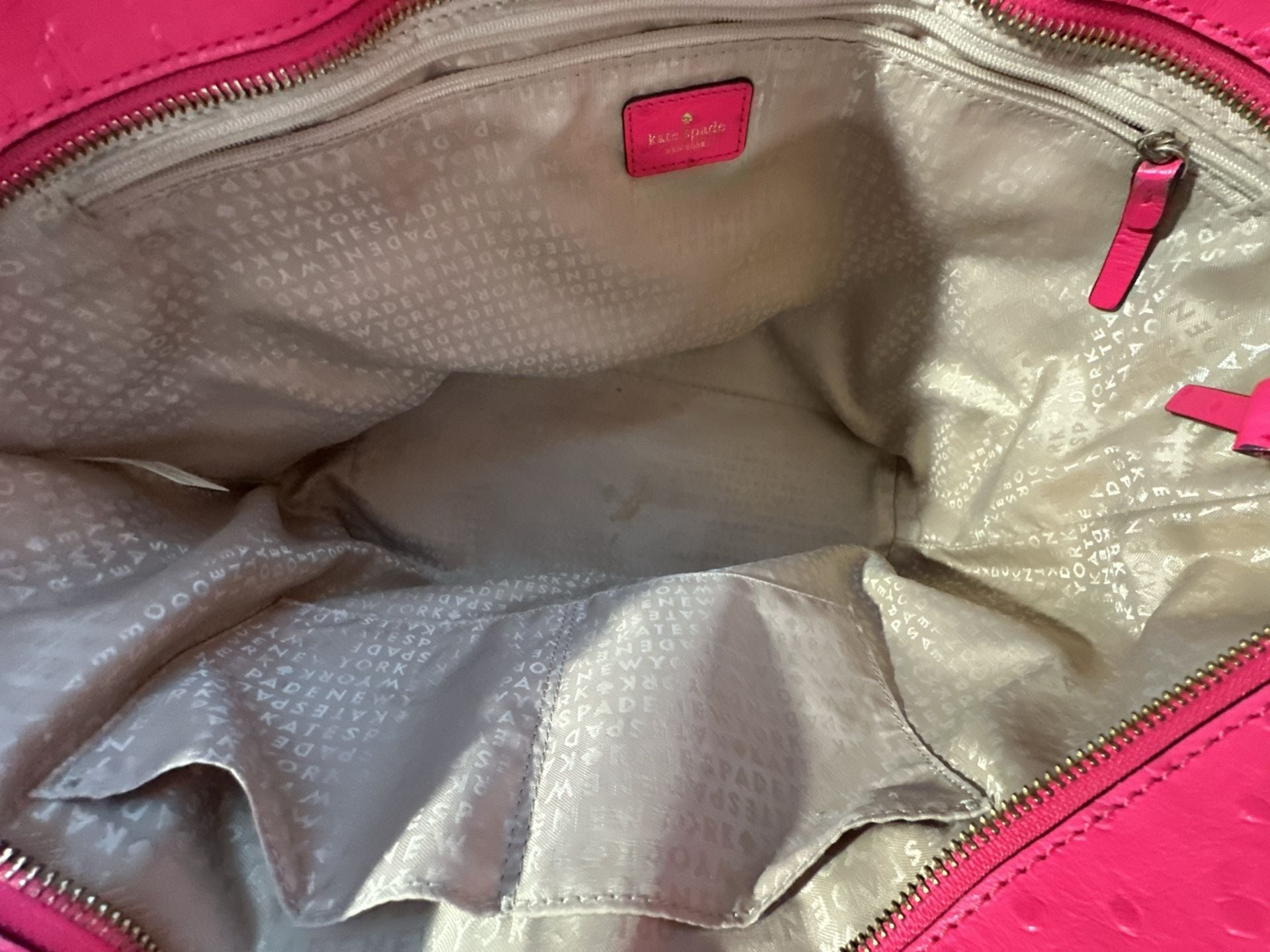 Kate Spade Valencia Road Harmony Large Ostrich Tote Pink 4