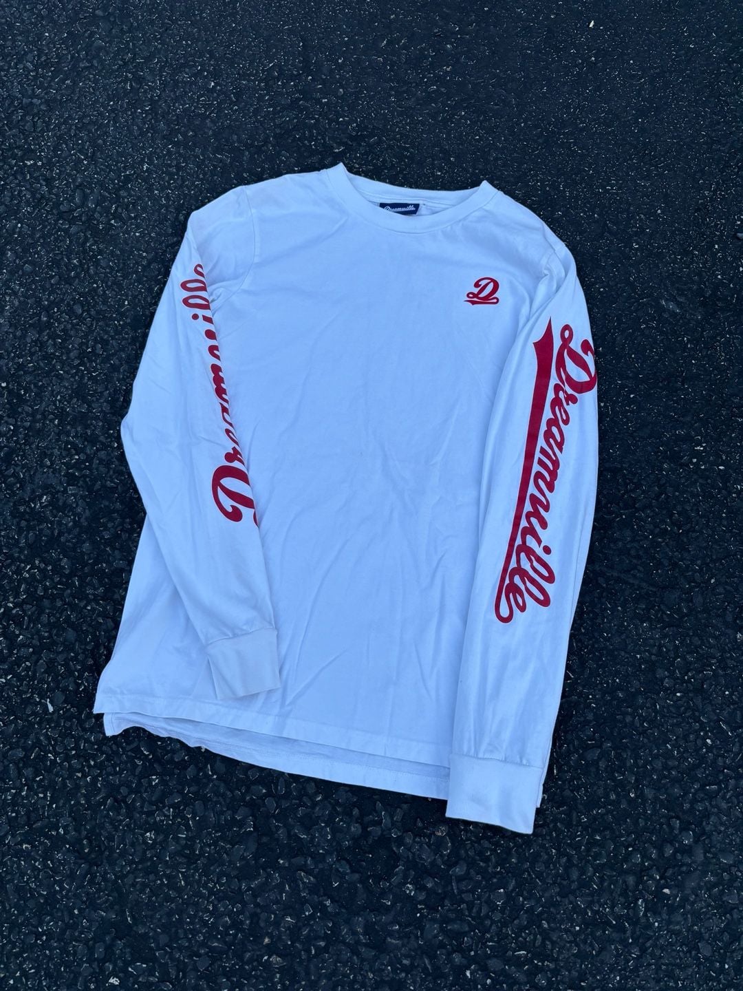 Dreamville Long Sleeve T-Shirt Size S White Red Graphic Logo 2