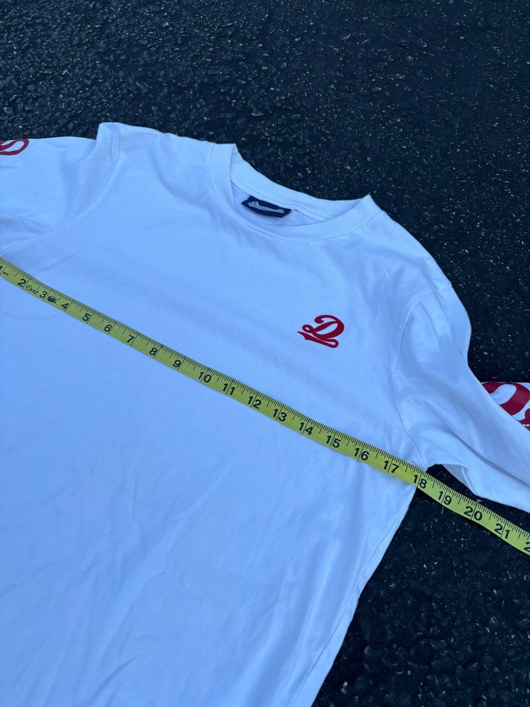 Dreamville Long Sleeve T-Shirt Size S White Red Graphic Logo 7