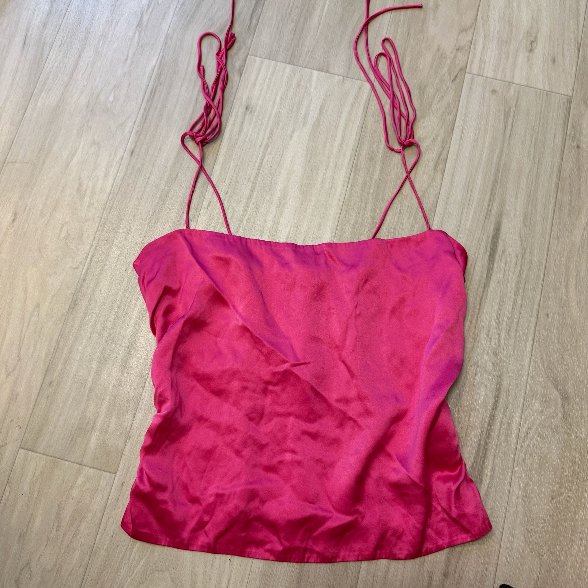 Reformation Gruyere Silk Top Size 8 Pink 1