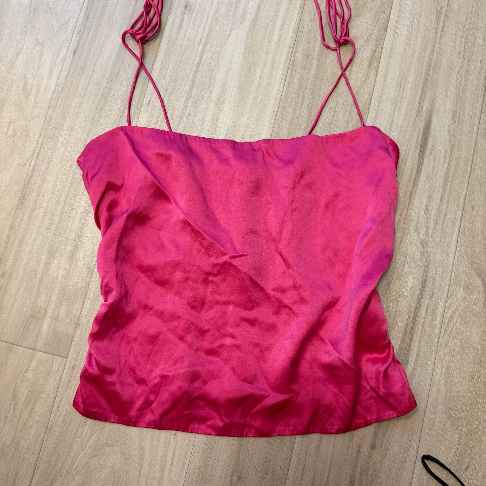 Reformation Gruyere Silk Top Size 8 Pink 2