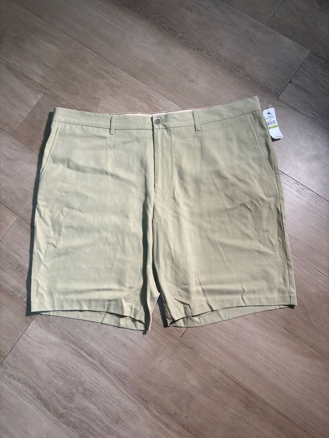 Tommy Bahama Tortola Flat Front Short Size 44 Khaki Silk 2