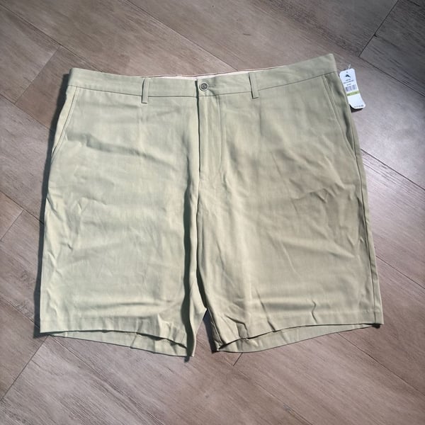 Tommy Bahama Tortola Flat Front Short Size 44 Khaki Silk