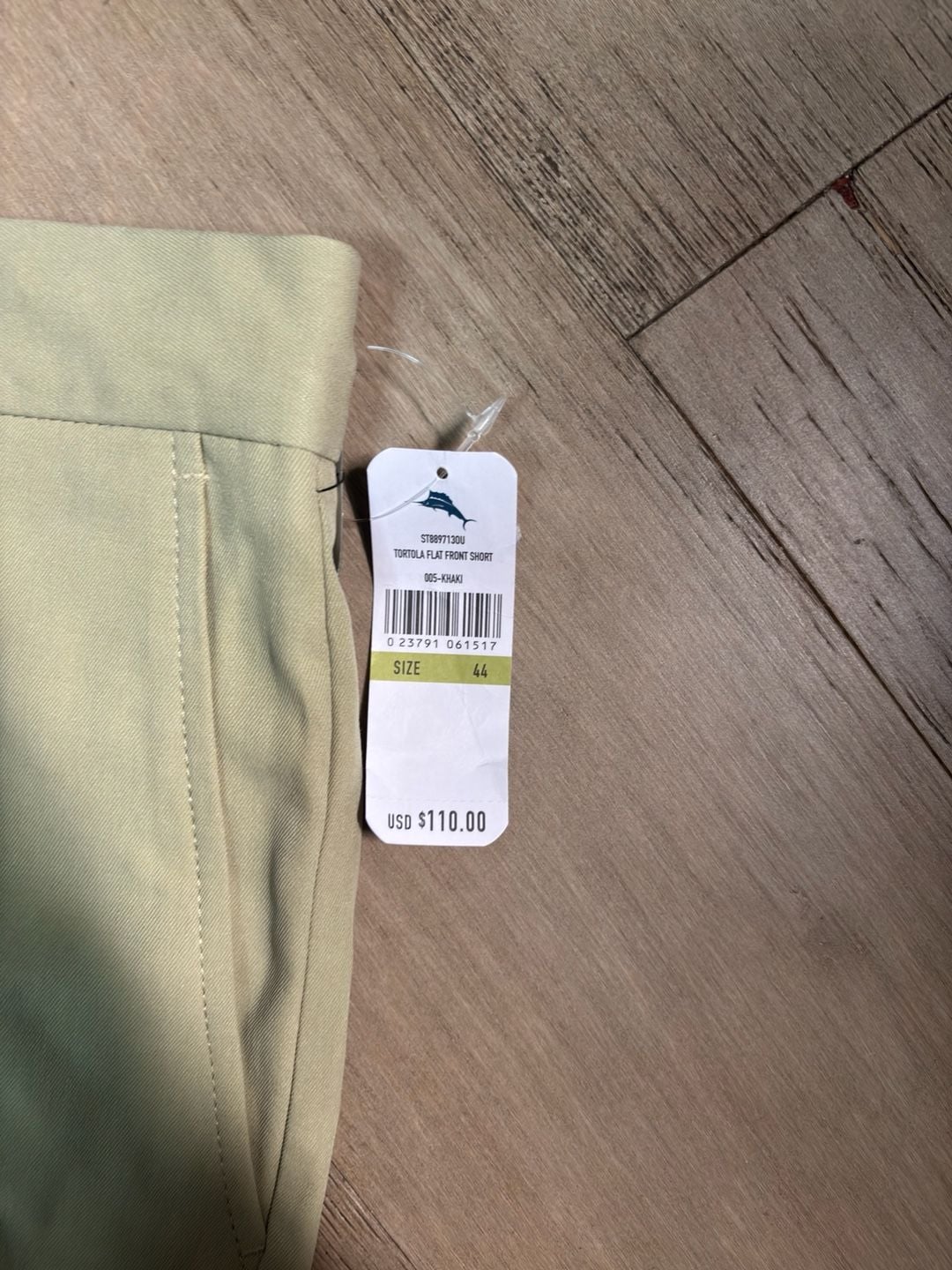Tommy Bahama Tortola Flat Front Short Size 44 Khaki Silk 3