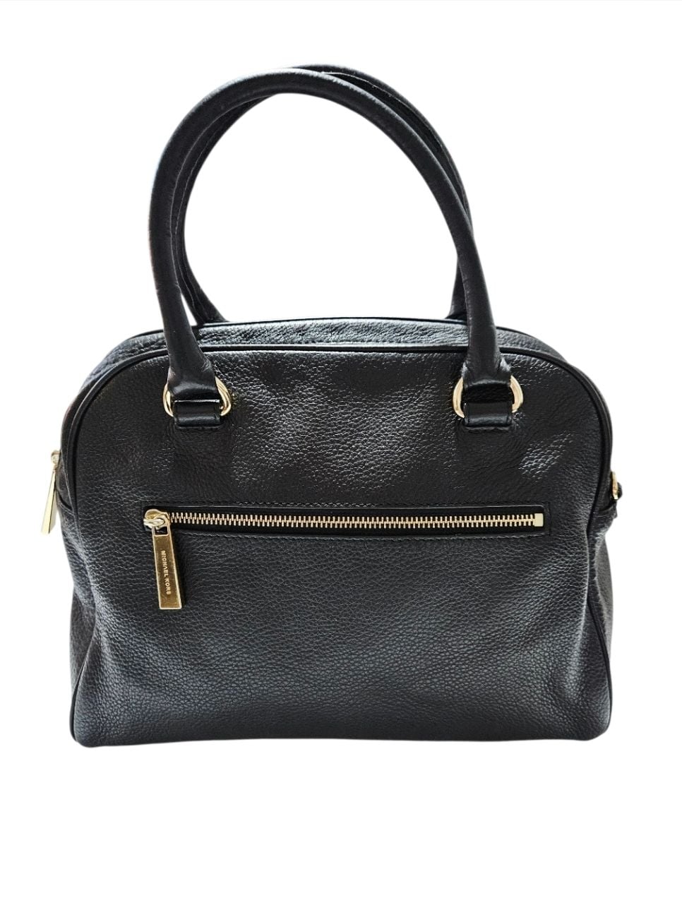 Michael Kors Handbag Pebbled Leather Black Satchel Bag / Purse 2