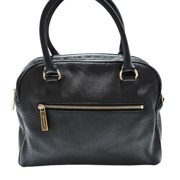 Michael Kors Handbag Pebbled Leather Black Satchel Bag / Purse