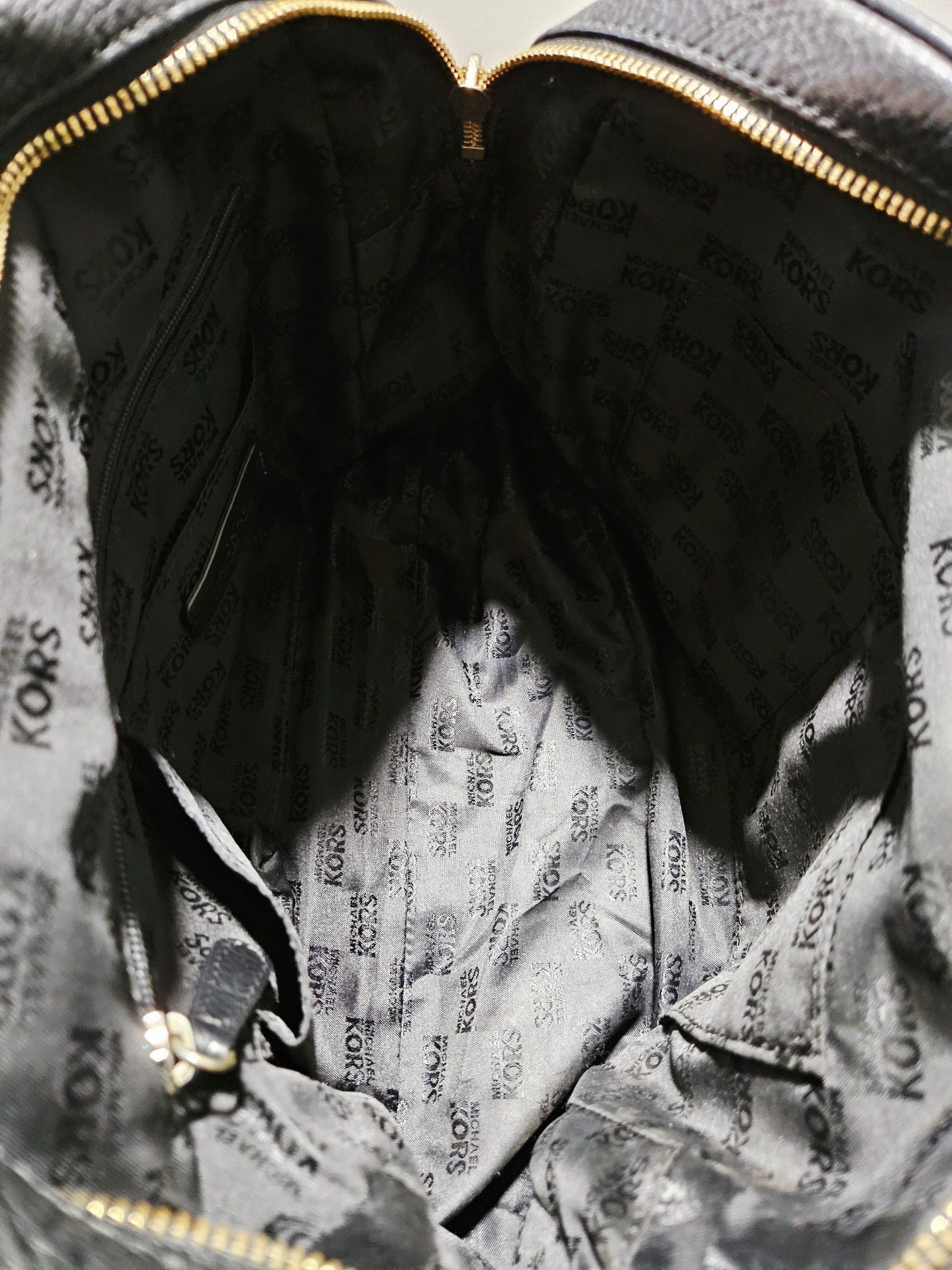 Michael Kors Handbag Pebbled Leather Black Satchel Bag / Purse 4