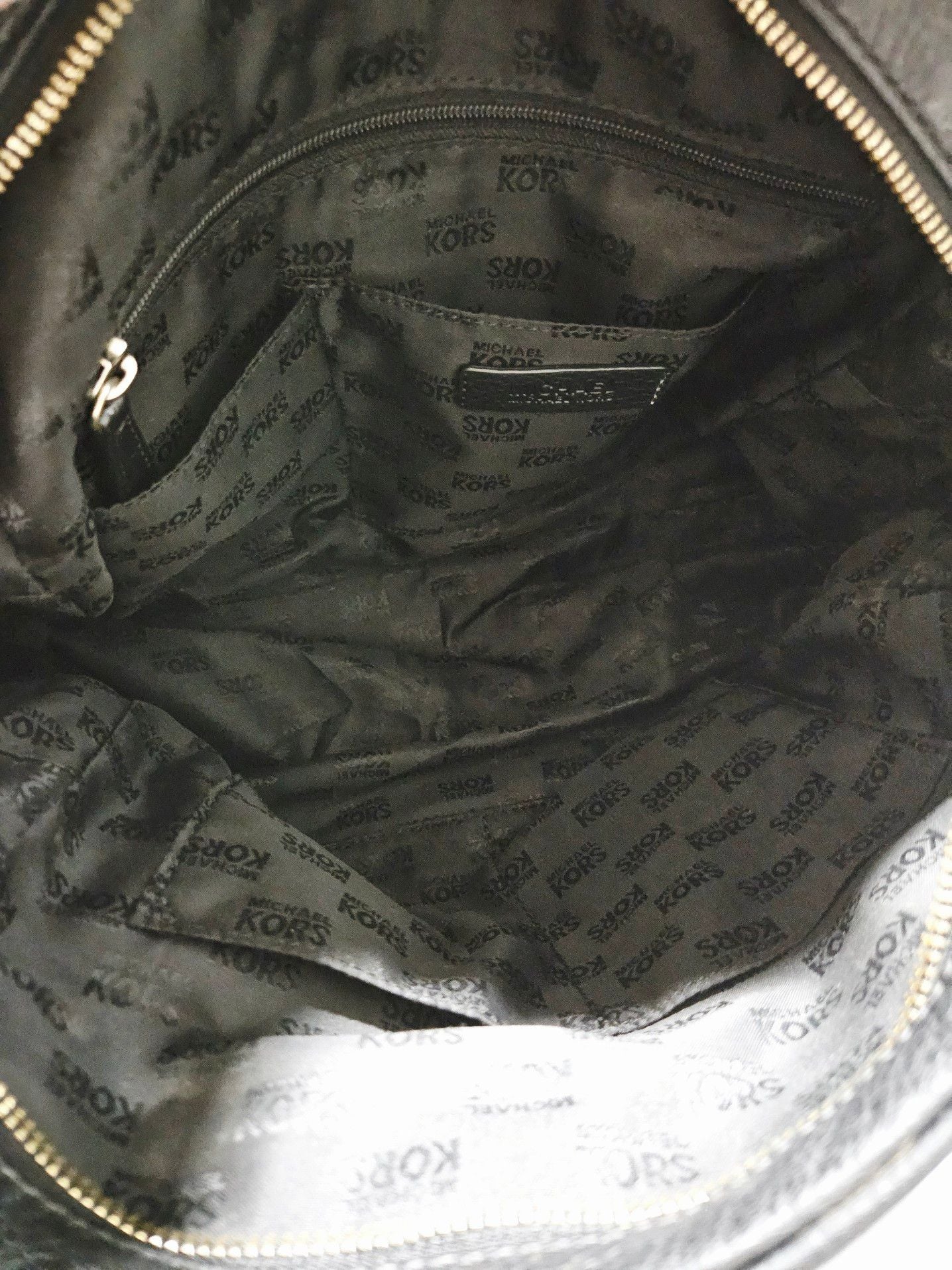Michael Kors Handbag Pebbled Leather Black Satchel Bag / Purse 5