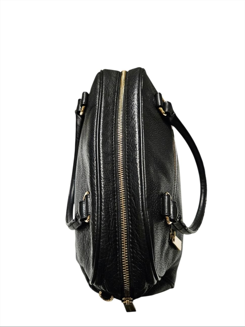 Michael Kors Handbag Pebbled Leather Black Satchel Bag / Purse 11