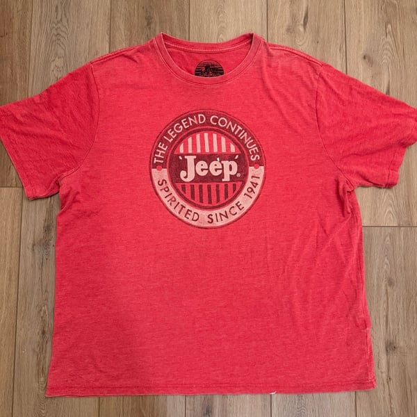 Jeep By Lucky Brand T-Shirt Size 2XL Red Graphic Tee