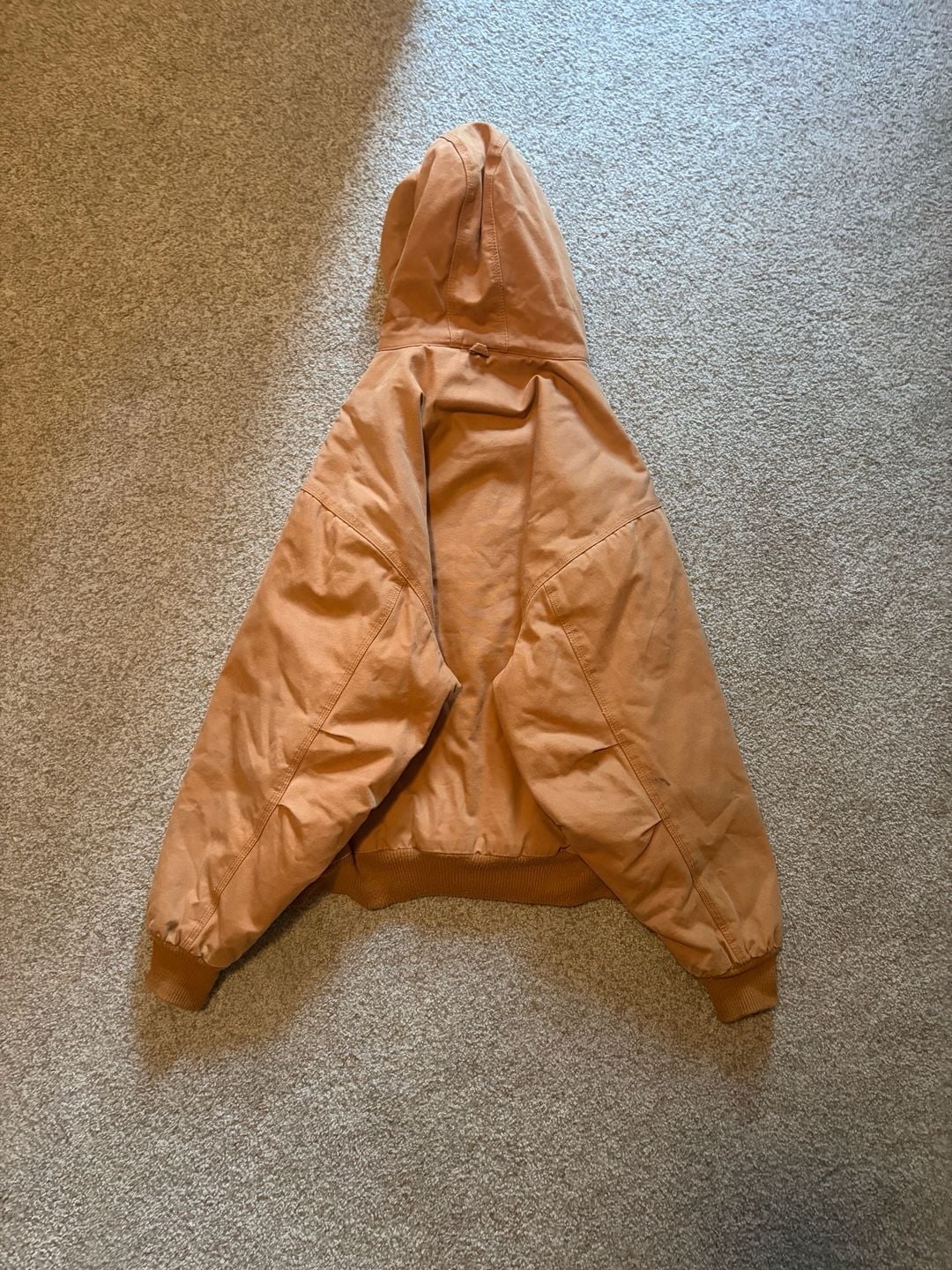 Walls Work Wear Hooded Jacket Size XL Brown Cotton Canvas Full Zip 4