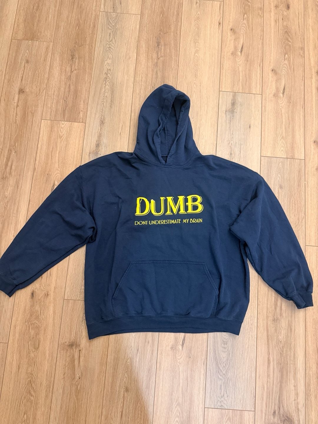 Kings of NY Dumb Dont Underestimate My Brain Navy Hoodie 2