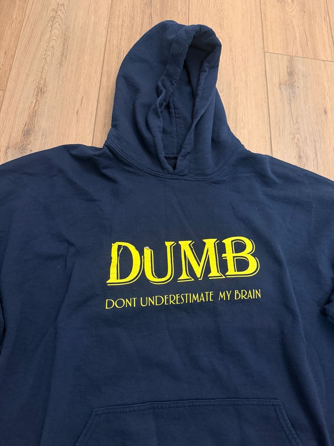 Kings of NY Dumb Dont Underestimate My Brain Navy Hoodie 3