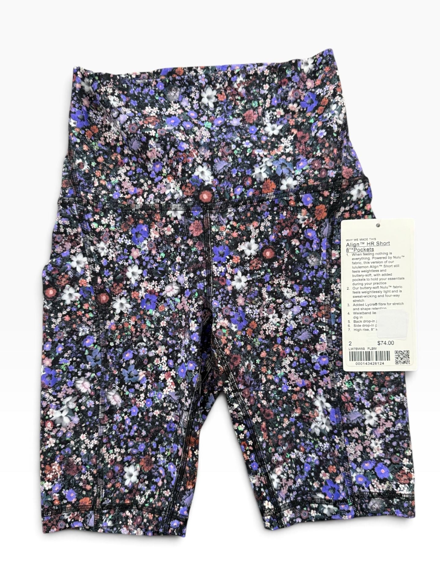 Lululemon Align High-Rise Short 8" Pockets Size 2 Flower Burst Multi 2