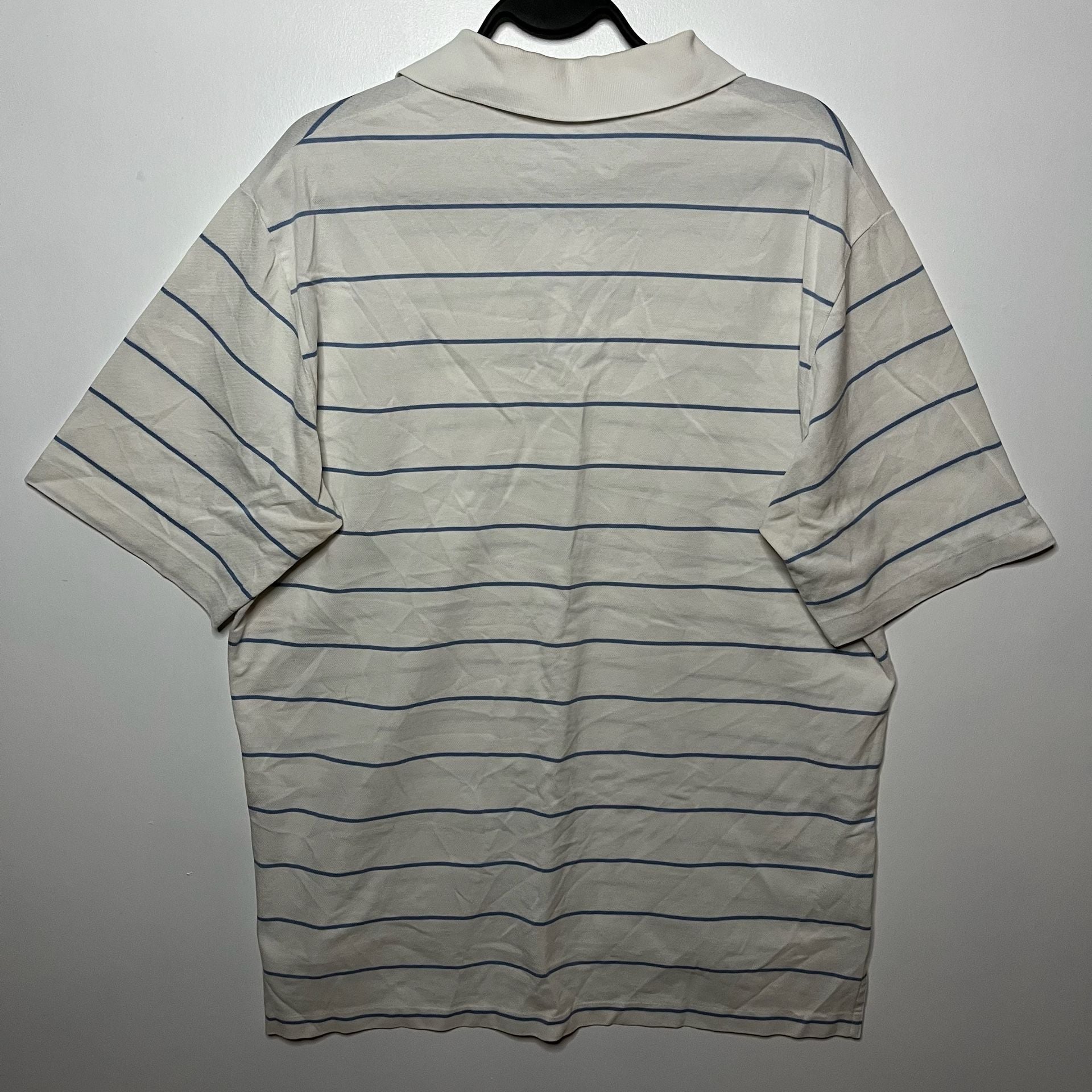 Polo Ralph Lauren Striped Soft Cotton Polo Shirt White Blue Size Medium 7