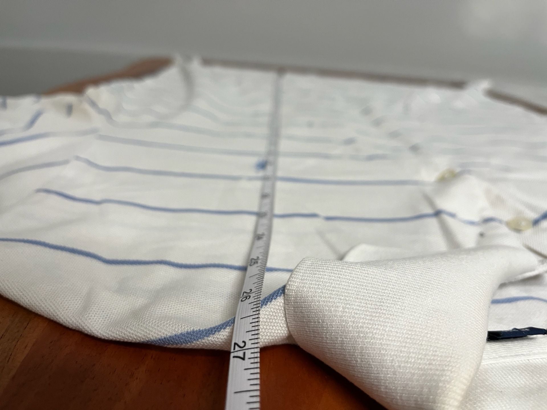 Polo Ralph Lauren Striped Soft Cotton Polo Shirt White Blue Size Medium 9