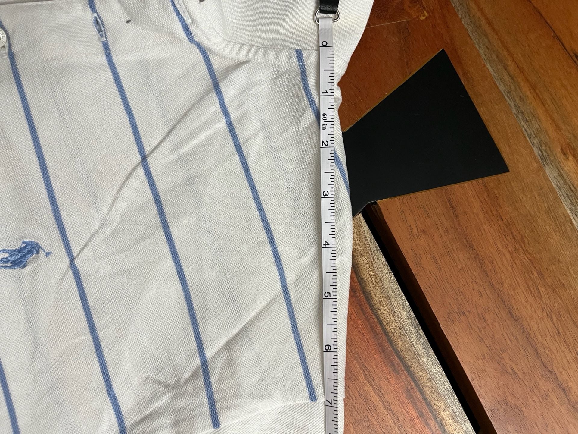 Polo Ralph Lauren Striped Soft Cotton Polo Shirt White Blue Size Medium 10