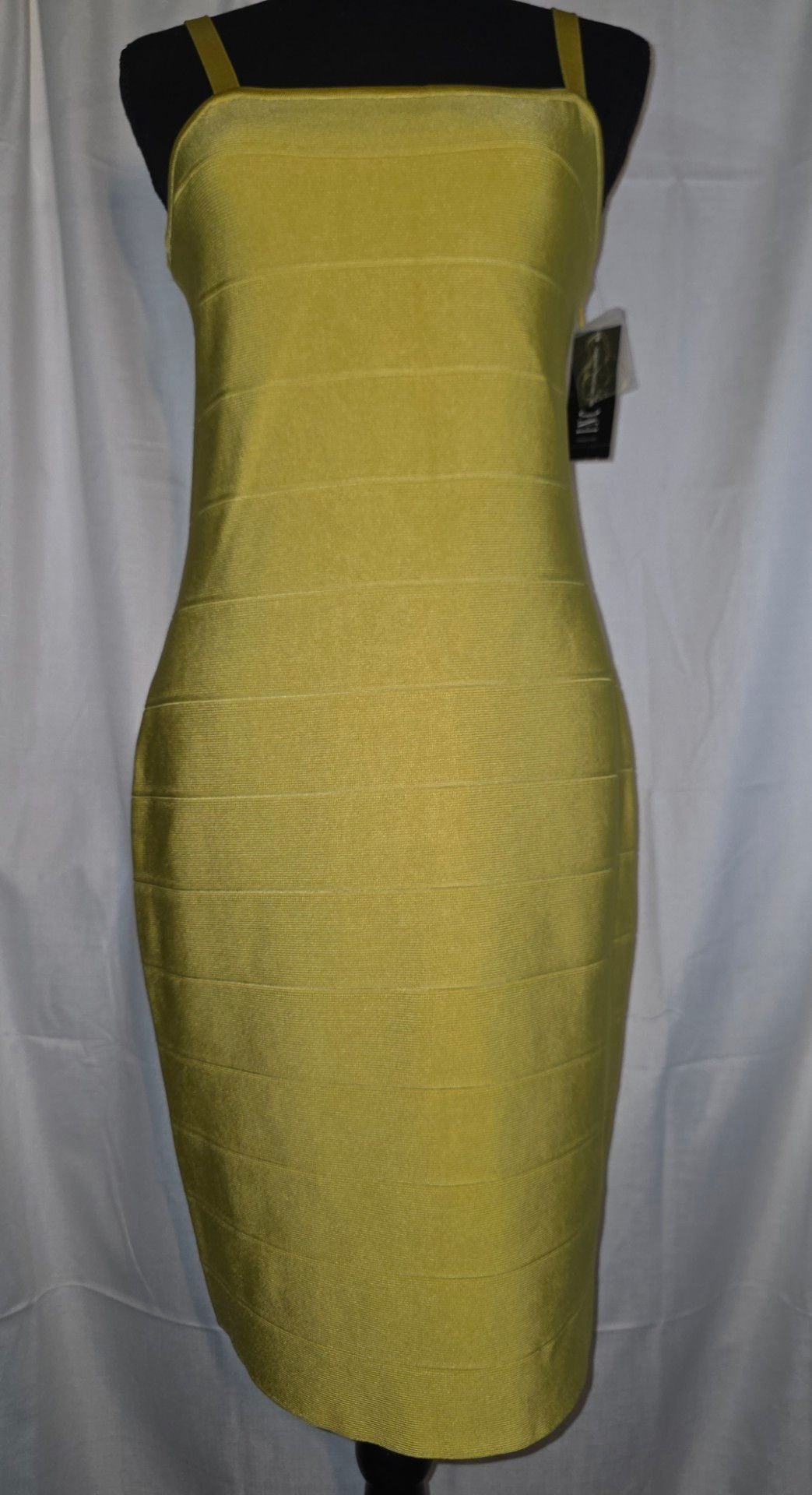 INC International Concepts Bandage Dress Size M Sunflower Yellow New 2