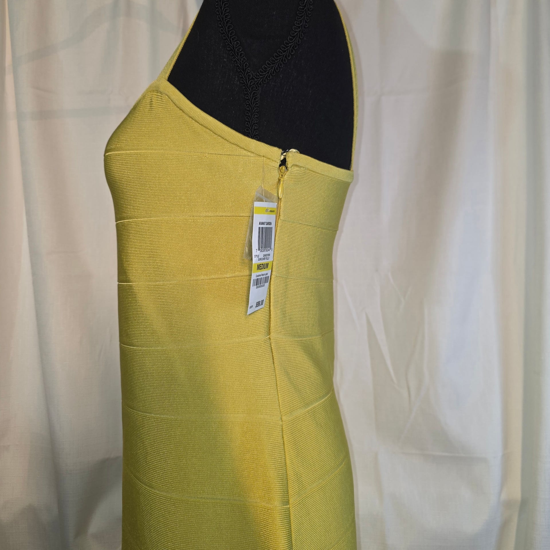 INC International Concepts Bandage Dress Size M Sunflower Yellow New 3