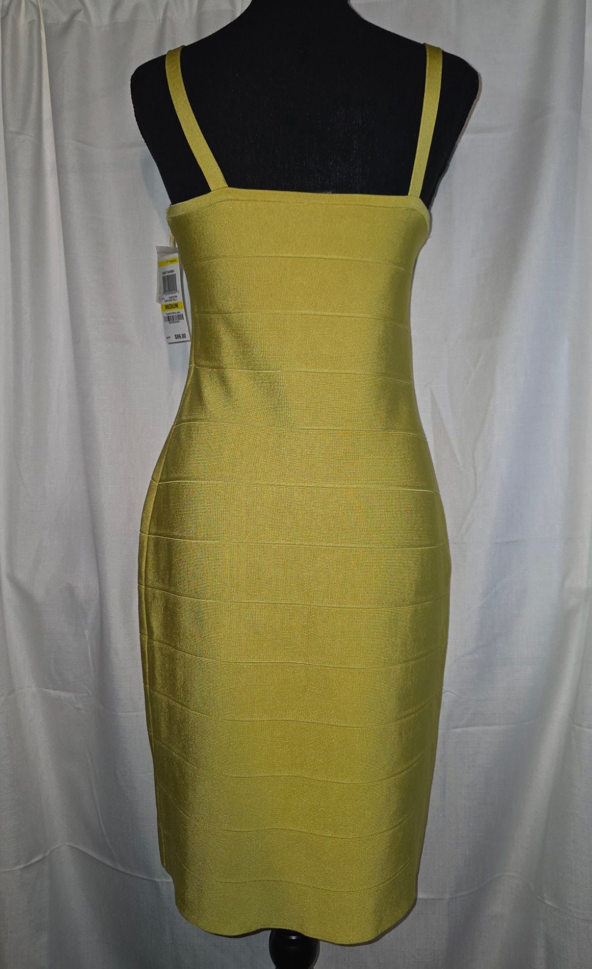 INC International Concepts Bandage Dress Size M Sunflower Yellow New 4