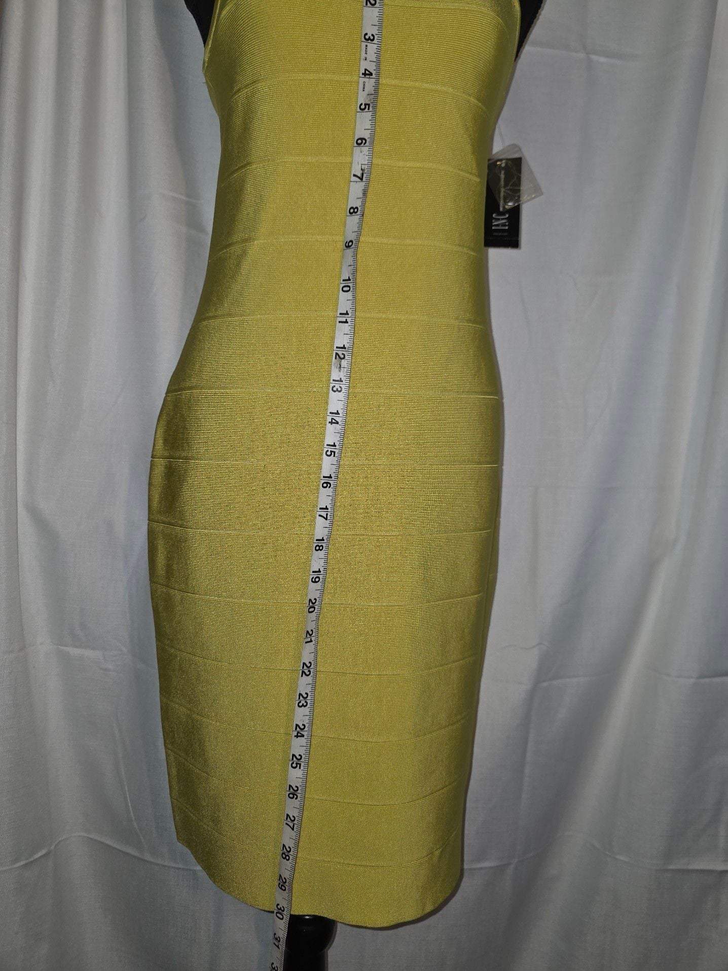 INC International Concepts Bandage Dress Size M Sunflower Yellow New 5