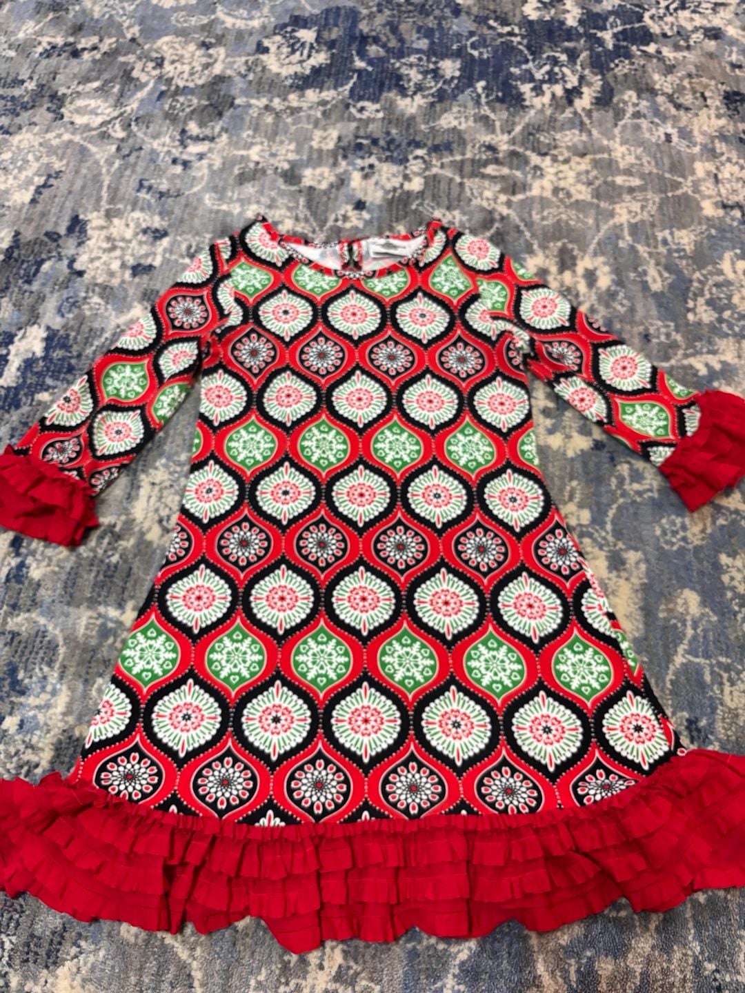 Rare Editions Christmas Ornament Dress Size 10 Ruffle 2