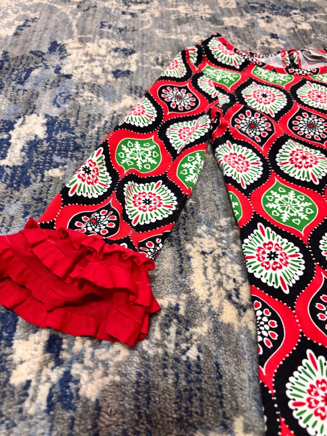 Rare Editions Christmas Ornament Dress Size 10 Ruffle 4