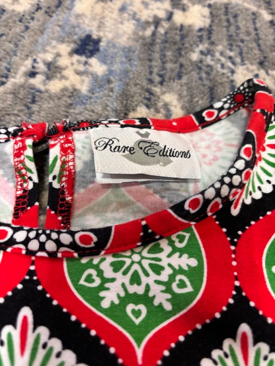 Rare Editions Christmas Ornament Dress Size 10 Ruffle 5