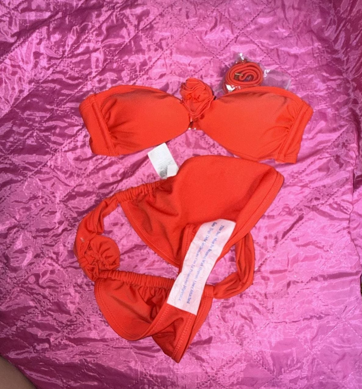 Wild Fable Bikini Set Size XS Orange Rosette 5