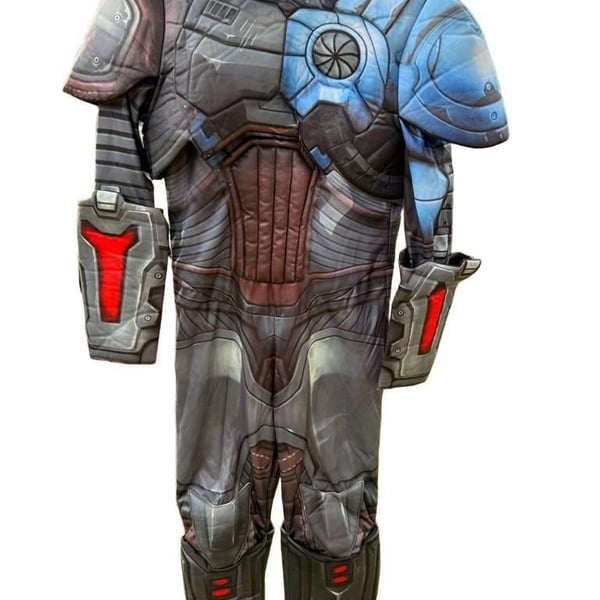 Fortnite The Foundation Costume Size kids M Muscle Suit