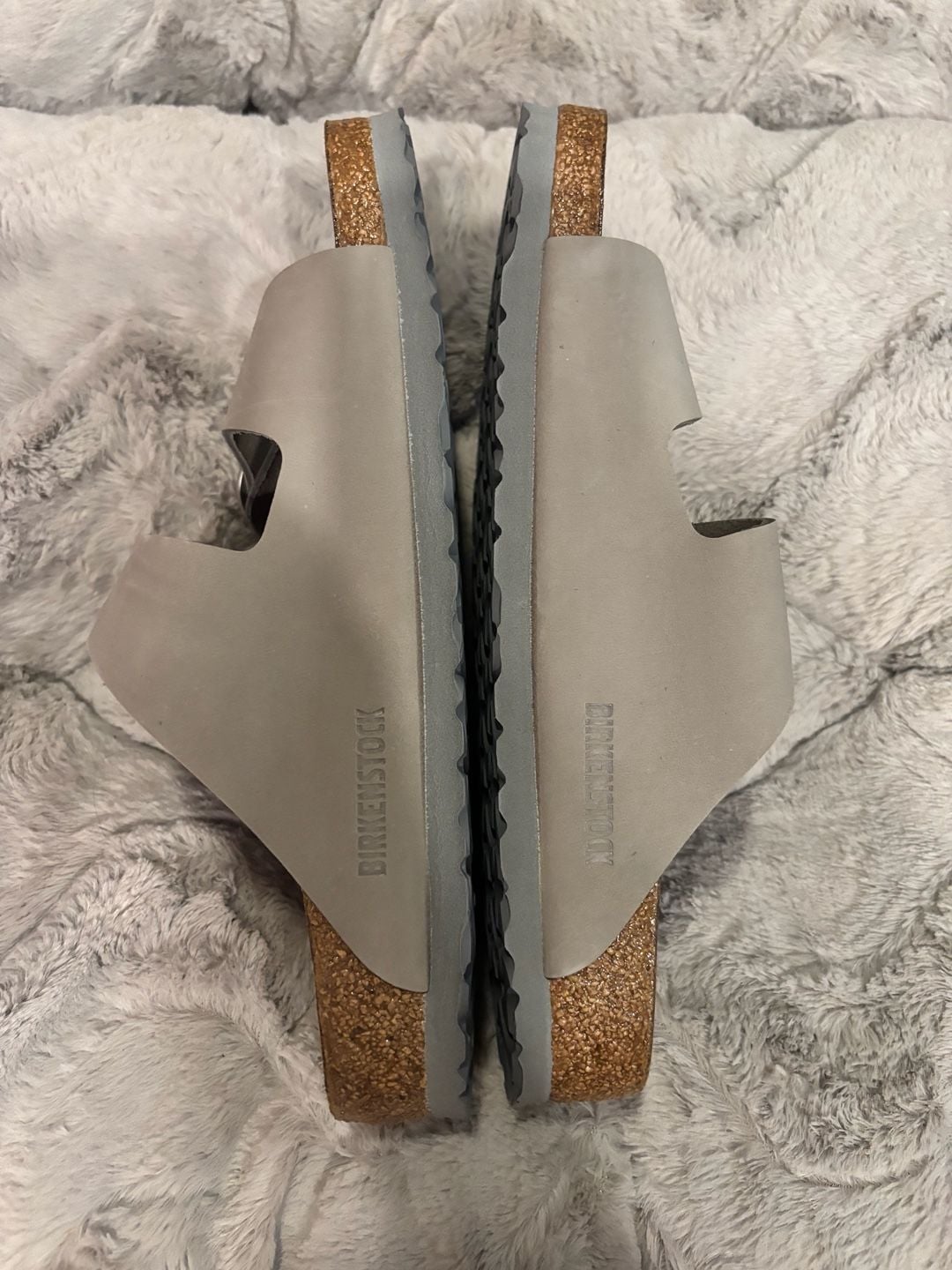 Birkenstock Arizona Big Buckle Size 40 Gray Nubuck Sandals 4
