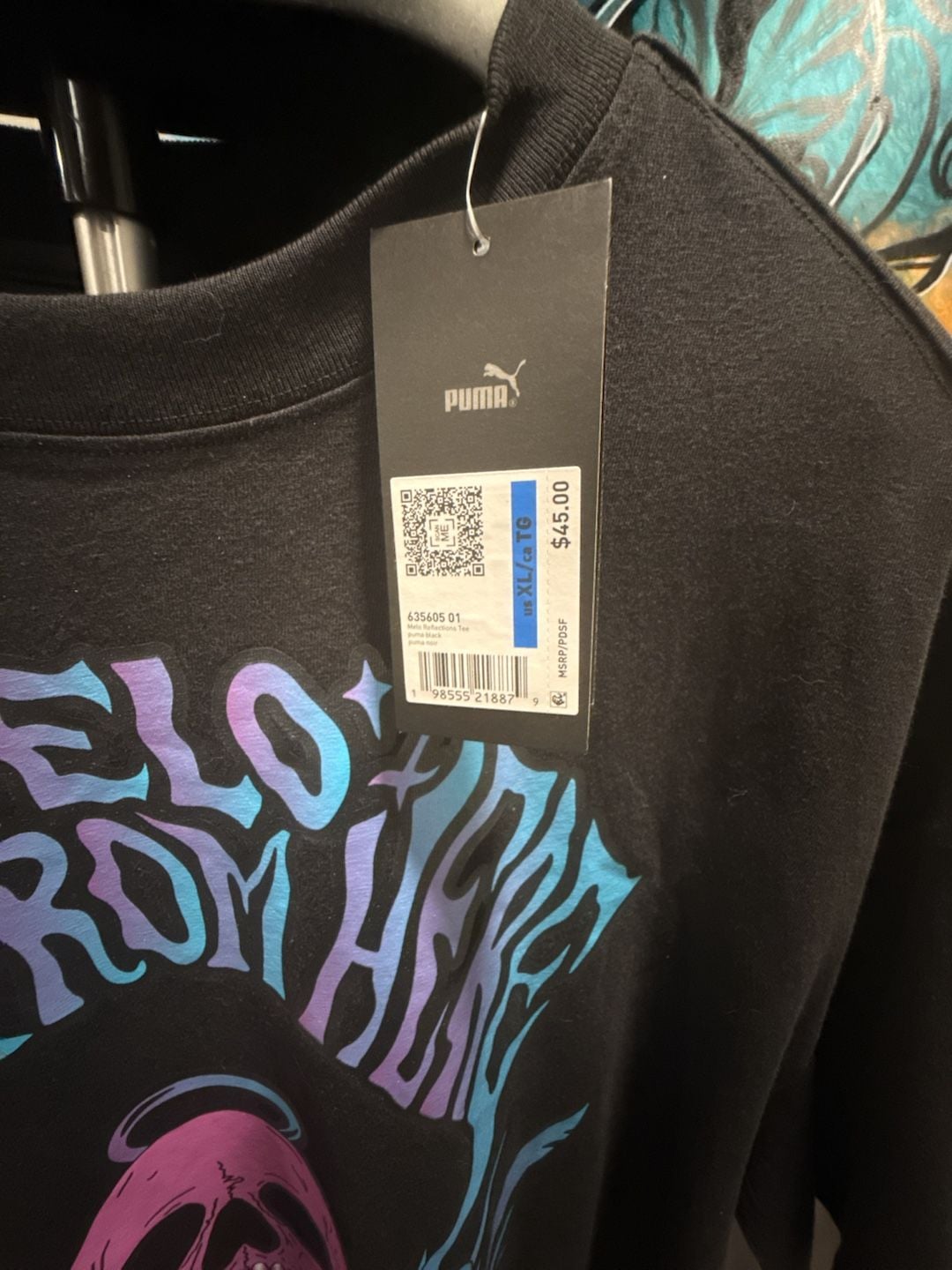 Puma Melo Reflections T-Shirt Size XL Black Not From Here-0141 3