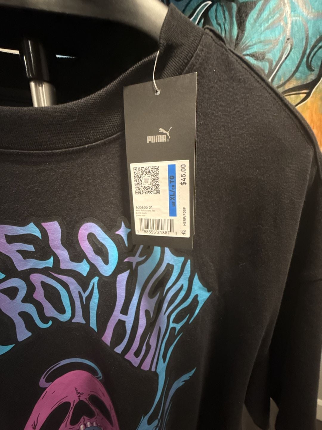 Puma Melo Reflections T-Shirt Size XL Black Not From Here-0141 4