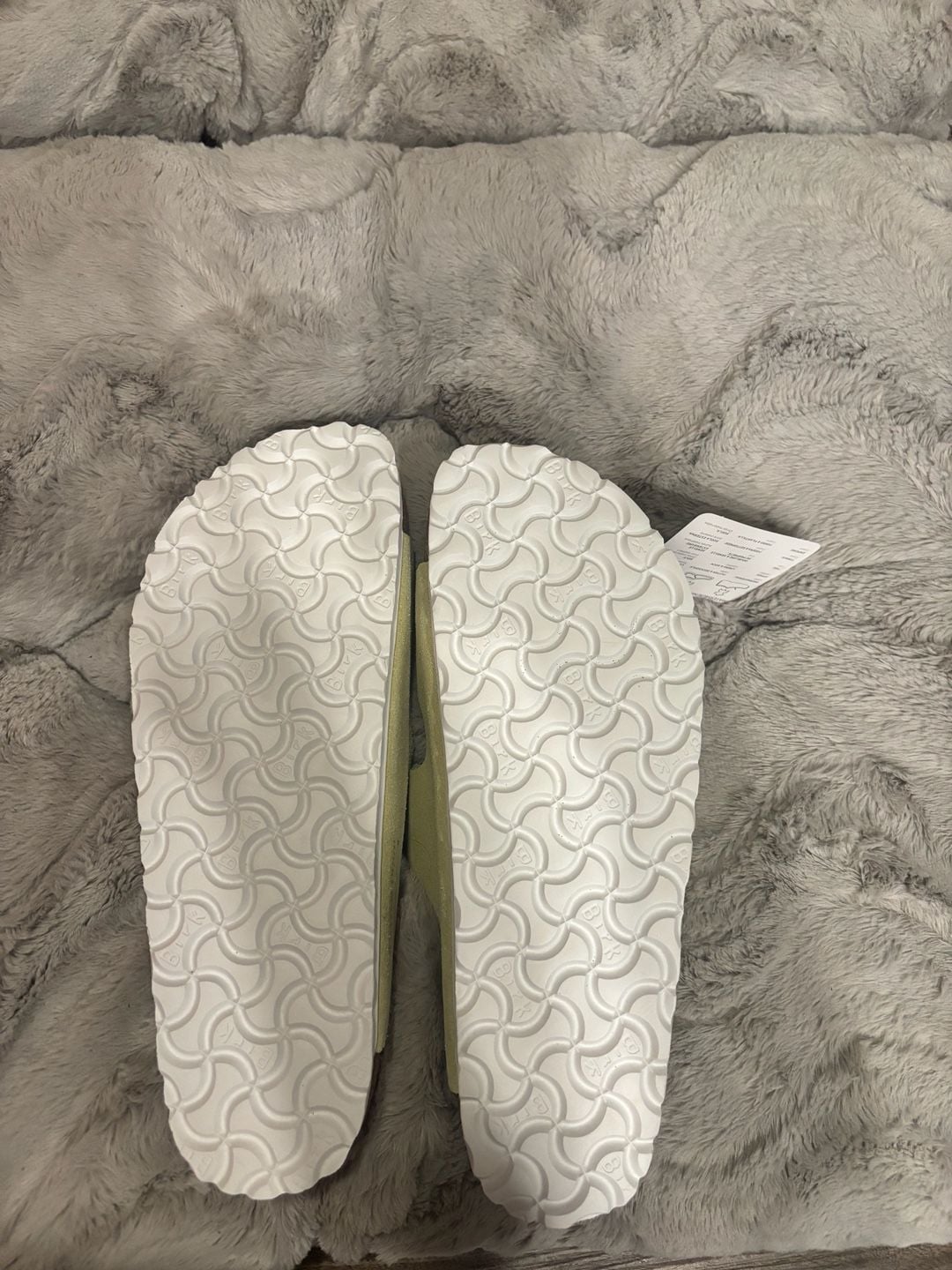 Birkenstock Arizona Shimmering Popcorn Lime Size 40 Sandals 6