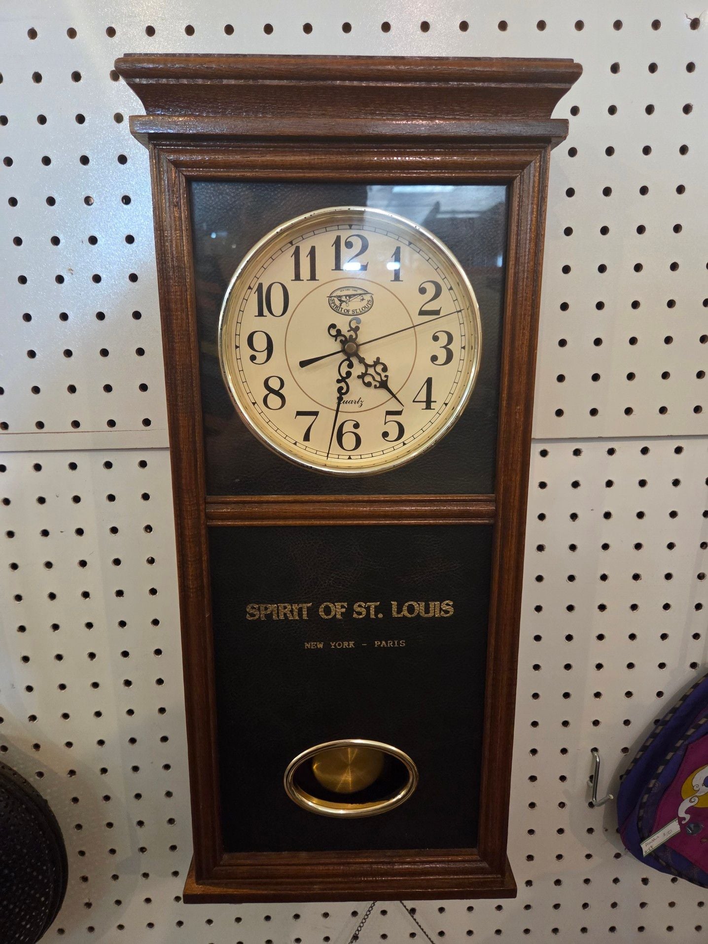 Spirit Of St. Louis Wooden Wall Clock Quartz New York Paris 1