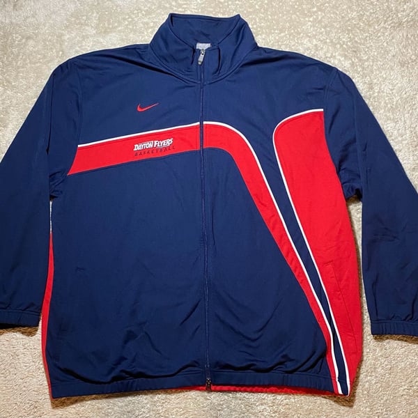 Vintage Nike Team Dayton Flyers Basketball Warm up Jacket Size XXL 