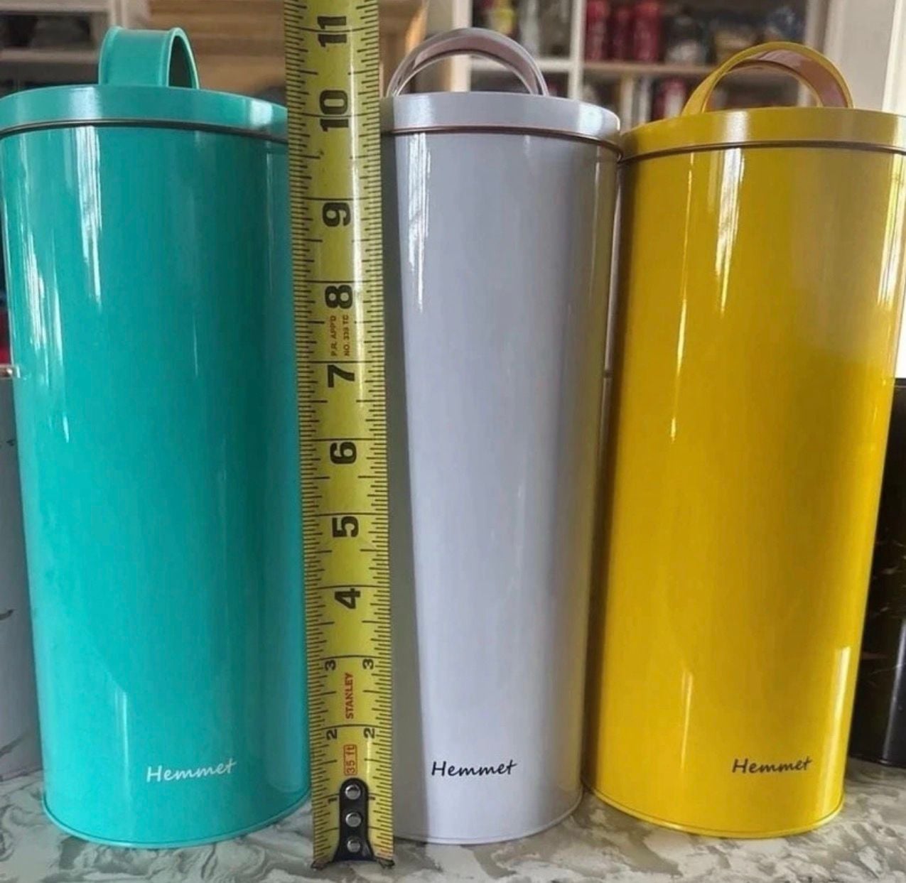 Hemmet Skinny Metal Canisters with Lids—3 different colors. New. Each box contains 25 canisters in the same color. Please send me a message with your desired color. 6